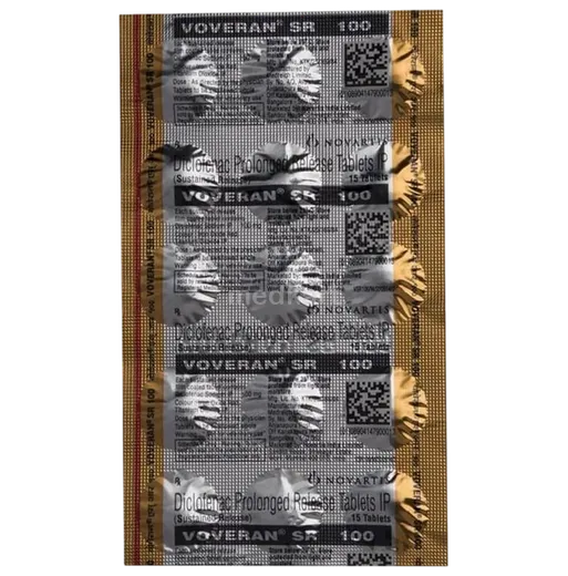 voveran sr 100mg tablet 15's